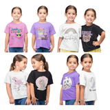 Kit 10 Blusas Infantil Camiseta Feminina