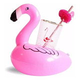 Kit 10 Boia Flamingo Porta Copo Para Piscina Praia Festas