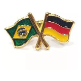 Kit 10 Bótom Pim Broche Bandeira Brasil X Alemanha Folheado