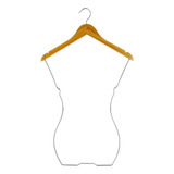 Kit 10 Cabide Silhueta Adulto Collant Maio Madeira Marfim