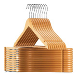 Kit 10 Cabides De Madeira Adulto Roupa Cabide Prime Atacado