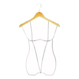 Kit 10 Cabides Silhueta Colan Madeira 3d Adulto