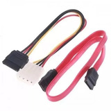 Kit 10 Cabo Adaptador Fonte Ide Molex P/ Sata + Dados