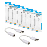 Kit 10 Cabo Adaptador Tipo C Para P2 Fone Com Chip Revender