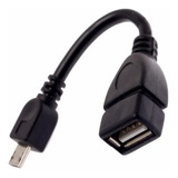 Kit 10 Cabo Adaptador V8 Otg Pendriv Usb Fêmea Cel Atacado