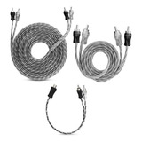 Kit 10 Cabo Rca 5 Metros + 10 1 M + 10 Y Injetado Silicone 