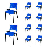 Kit 10 Cadeiras Iso Escolar Escritório