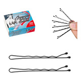 Kit 10 Caixas Grampos Aço Preto Número 05 Para Cabelo Preto