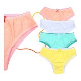 Kit 10 Calcinha Infantil De Criança Menina 100% Algodão