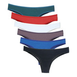Kit 10 Calcinha Tanga Lisa Cotton Atacado Revenda Lote