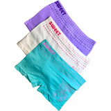 Kit 10 Calcinha Tipo Boxer Feminina Juvenil Conforto 