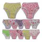 Kit 10 Calcinhas Infantil Feminina Algodão Criança Promoção