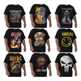 Kit 10 Camiseta Bandas De Rock