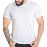 Kit 10 Camiseta Branca Lisa Básica Camisa Malha 100% Algodão