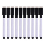 Kit 10 Canetas Preta P/ Quadro Branco C/ Apagador E Imã