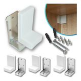 Kit 10 Cantoneira L Reforçada Fixação Capa Branca + Parafuso