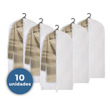 Kit 10 Capa Resistente Para Terno Jaqueta C Zíper Antimofo