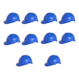 Kit 10 Capacete Epi De Segurança Obras Proteção Com Carneira Cor Azul