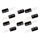 Kit 10 Capacitor Eletrolítico Bipolar 100uf X 100v 105º 