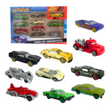 Kit 10 Carrinhos Miniaturas Esportivos Hot Car Coleção Ferro