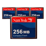 Kit 10 Cartões Memória Cf Compact Flash Sandisk Sdcfj 256mb