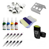 Kit 10 Cartuchos Universal + Tintas + Tranfer + Batoque