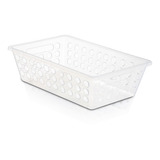 Kit 10 Cesta Organizadora Grande Transparente 