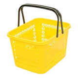 Kit 10 Cestos Compras Mercado Cestinha Resistente 25 Litros