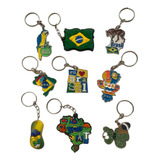 Kit 10 Chaveiros Brasil Lindos Souvenirs