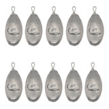 Kit 10 Chumbada De Pesca De Praia Rio Mar Modelo Colher 75g