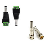 Kit 10 Conector Bnc Com Mola + 10 P4 Macho Com Borne