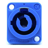 Kit 10 Conector Powercon Fêmea Azul