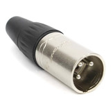 Kit 10 Conectores Plug Canon Xlr Macho De Linha Roxtone