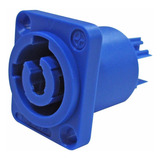Kit 10 Conectores Powercon De Painel 5azul, 5cinza-wireconex