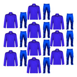 Kit 10 Conjunto Brim Calça Camisa M/ Longa Uniforme Trabalho