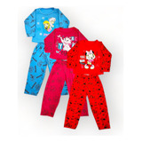 Kit 10 Conjunto Pijama Heróis Infantil Roupa Inverno Atacado