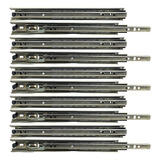 Kit 10 Corrediça Telescópica 45cm Para Gaveta Trilho 5 Par