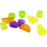 Kit 10 Cubos Gelo Artificial Coloridos Frutas Reutilizáveis 
