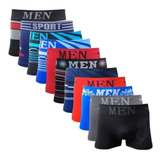 Kit 10 Cuecas Box Boxer Men Sem Costura