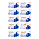 Kit 10 Cx C/100 Unidades Luva Nitrílica Azul Sem Pó G Talge