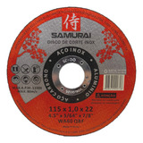 Kit 10 Discos De Corte 4 1/2 X 1.0 X 7/8 Inox Fino Samurai