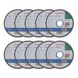 Kit 10 Discos De Corte Para Metal Bosch 7''x 1/16''x 7/8