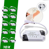 Kit 10 Driver Para Led Reator Fonte Plafon 18w A 24w Bivolt