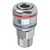 Kit 10 Engates Rápido De Ar 1/4'' Rosca 1/2 Macho Pneumático