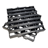 Kit 10 Estrado Piso Plástico 40x40 Cm Reforçado - Preto
