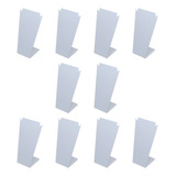 Kit 10 Expositores Grande Colares Brinco De Acrílico Branco