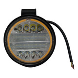 Kit 10 Farol De Milha Redondo Led 12-24v Trator Agricola 72w