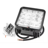 Kit 10 Farol Milha 16 Led 48w 12v/24v Quadrad Off-road 6000k