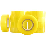 Kit 10 Fita Adesiva 500m Larga Transparente Para Embalar