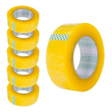 Kit 10 Fitas 500 Metros Adesiva Transparente Larga Empacotar